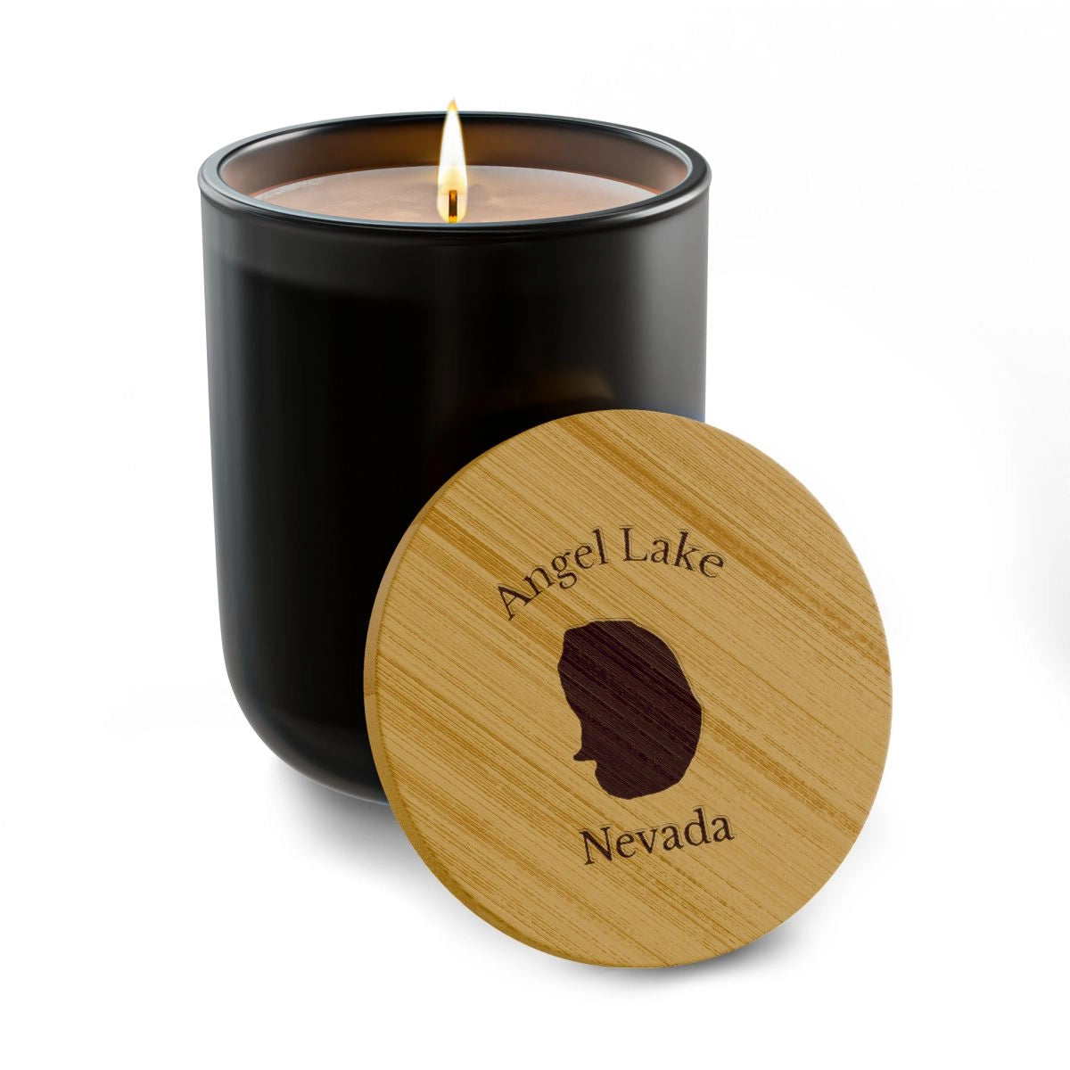 Nevada  Angel  Lake  Engraved  Candle  other  position  view  from  front  true  noir  (matte).webp
