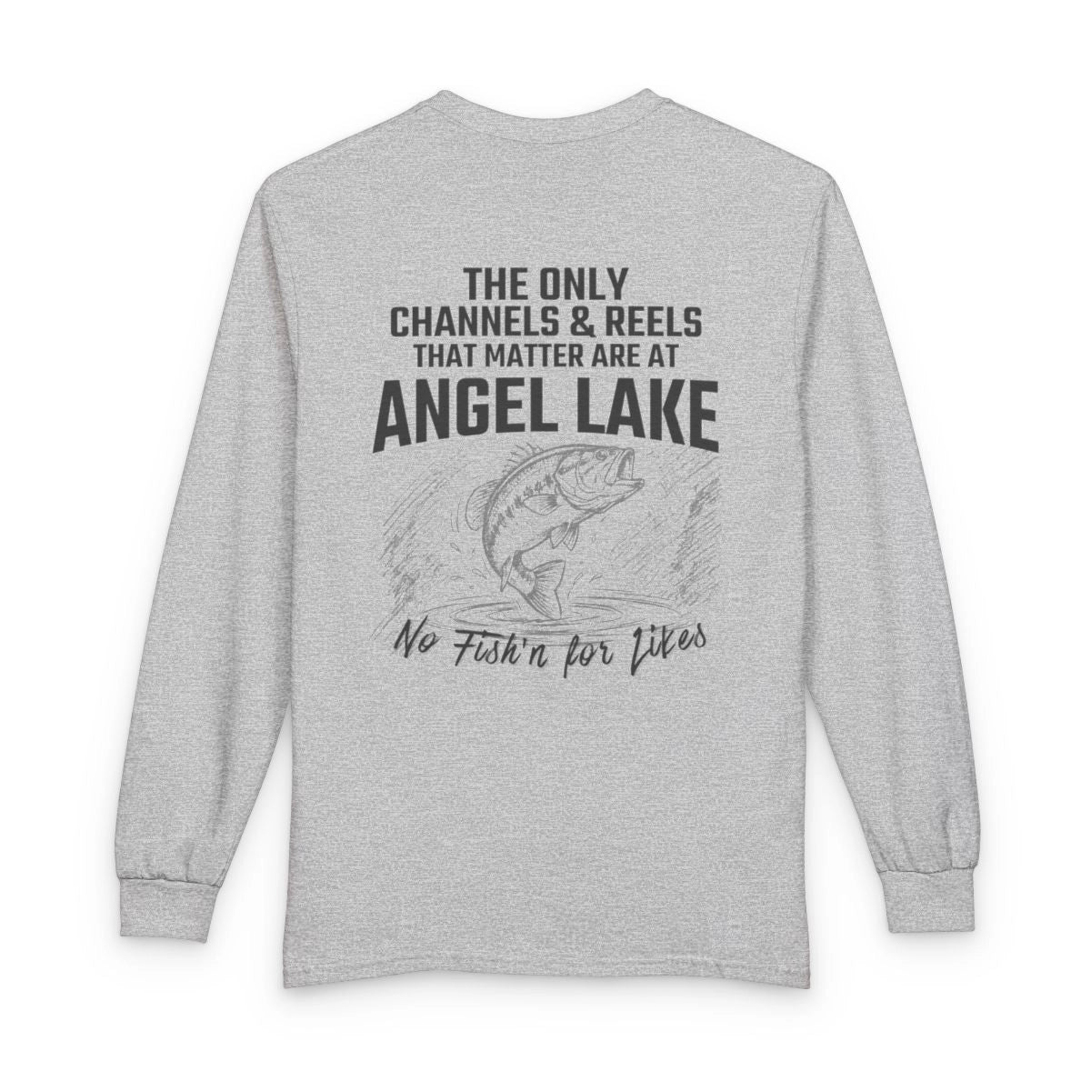 Nevada  Angel  Lake  Long  Sleeve  Fishing  T-shirt  back  position  view  from  back  sport  grey.webp