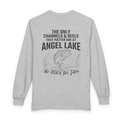 Nevada  Angel  Lake  Long  Sleeve  Fishing  T-shirt  back  position  view  from  back  sport  grey.webp