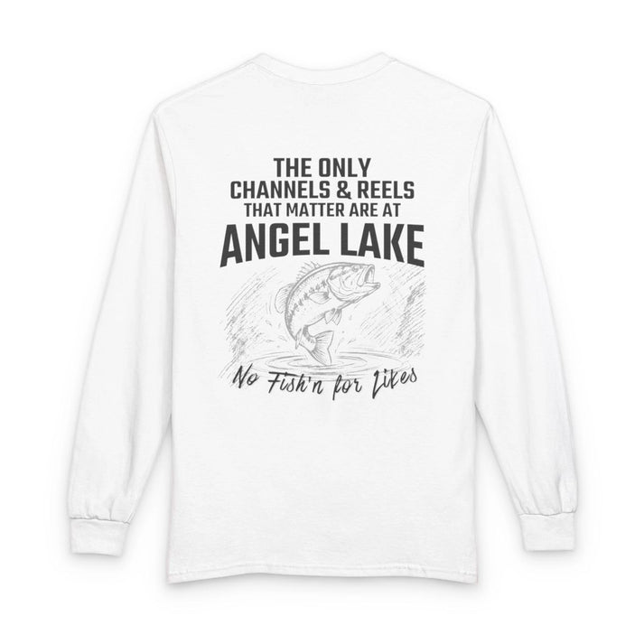 Nevada  Angel  Lake  Long  Sleeve  Fishing  T-shirt  back  position  view  from  back  white.webp