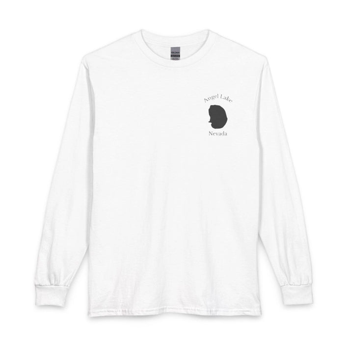 Nevada  Angel  Lake  Long  Sleeve  Fishing  T-shirt  front  position  view  from  front  white.webp