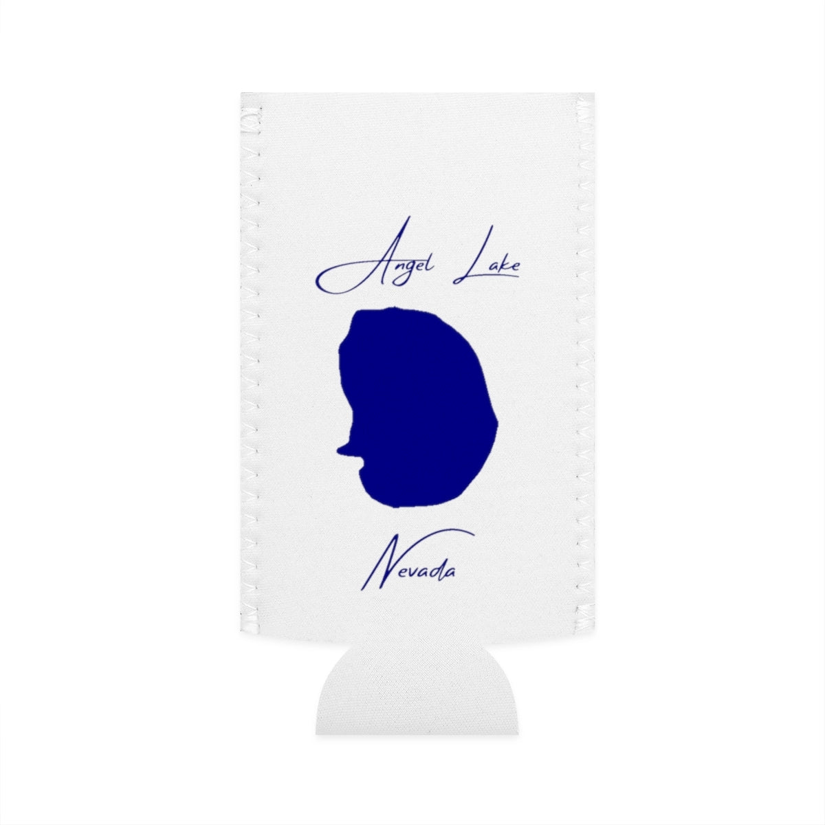 Nevada  Angel  Lake  Slim  Can  Koozie  front  position  view  from  flat-front  white.webp
