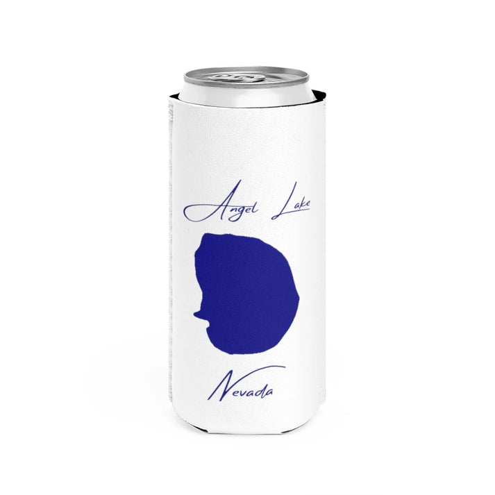 Nevada  Angel  Lake  Slim  Can  Koozie  front  position  view  from  front  white.webp