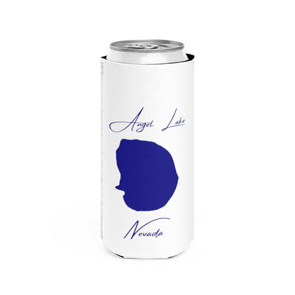 Nevada  Angel  Lake  Slim  Can  Koozie  front  position  view  from  front  white.webp