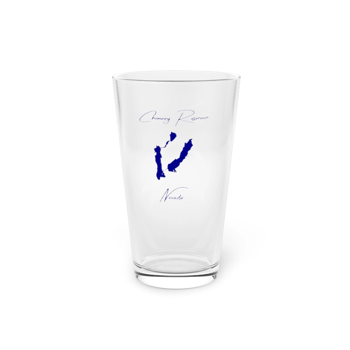 Nevada  Chimney  Reservoir  16oz  Pint  Glass  front  position  view  from  front  16oz.webp