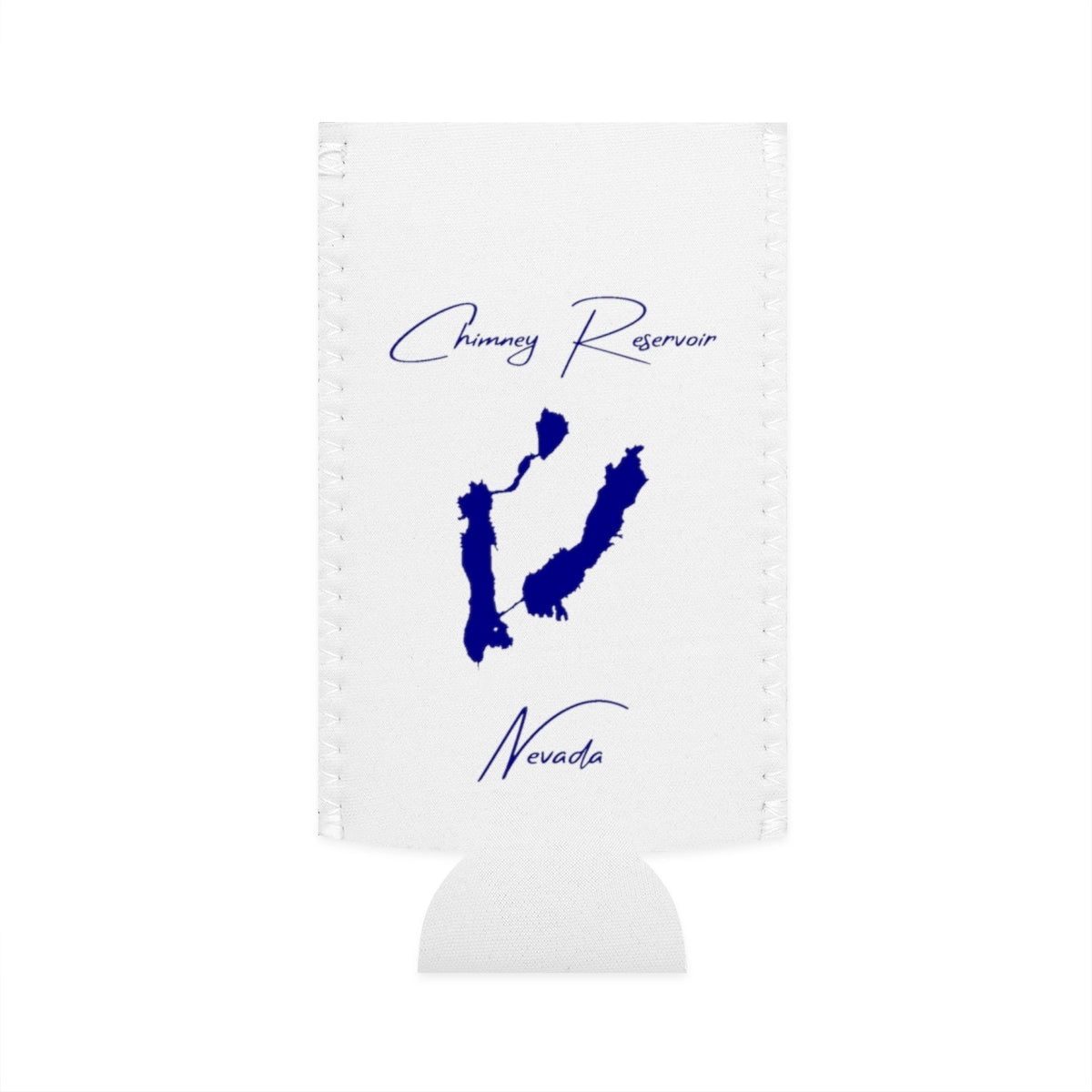 Nevada  Chimney  Reservoir  Slim  Can  Koozie  front  position  view  from  flat-front  white.webp
