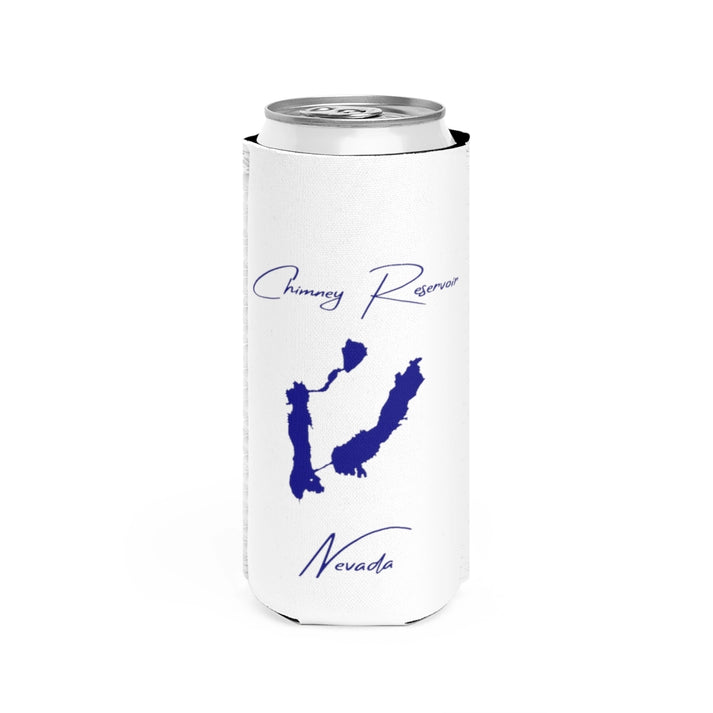 Nevada  Chimney  Reservoir  Slim  Can  Koozie  front  position  view  from  front  white.webp