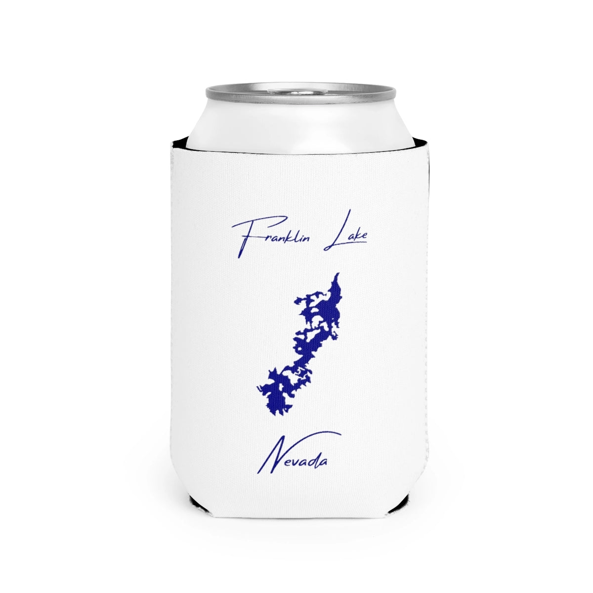 Nevada  Franklin  Lake  Can  Koozie  front  position  view  from  front-2  white.webp