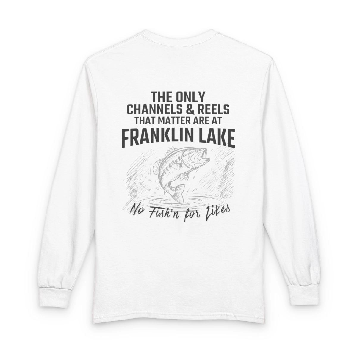 Nevada  Franklin  Lake  Long  Sleeve  Fishing  T-shirt  back  position  view  from  back  white.webp