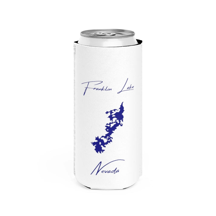 Nevada  Franklin  Lake  Slim  Can  Koozie  front  position  view  from  front  white.webp