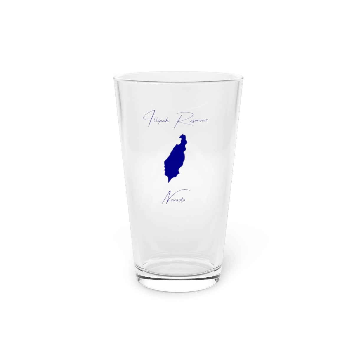 Nevada  Illipah  Reservoir  16oz  Pint  Glass  front  position  view  from  front  16oz.webp
