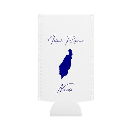 Nevada  Illipah  Reservoir  Slim  Can  Koozie  front  position  view  from  flat-front  white.webp