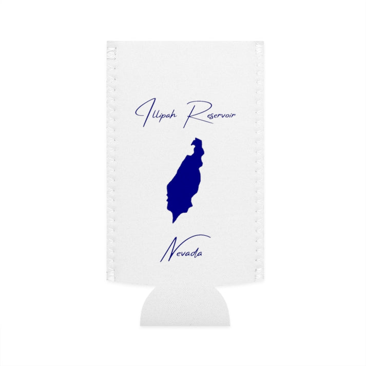 Nevada  Illipah  Reservoir  Slim  Can  Koozie  front  position  view  from  flat-front  white.webp
