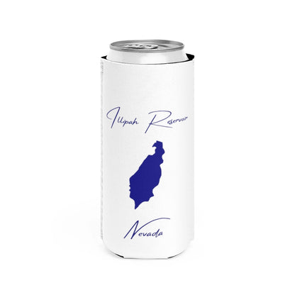Nevada  Illipah  Reservoir  Slim  Can  Koozie  front  position  view  from  front  white.webp