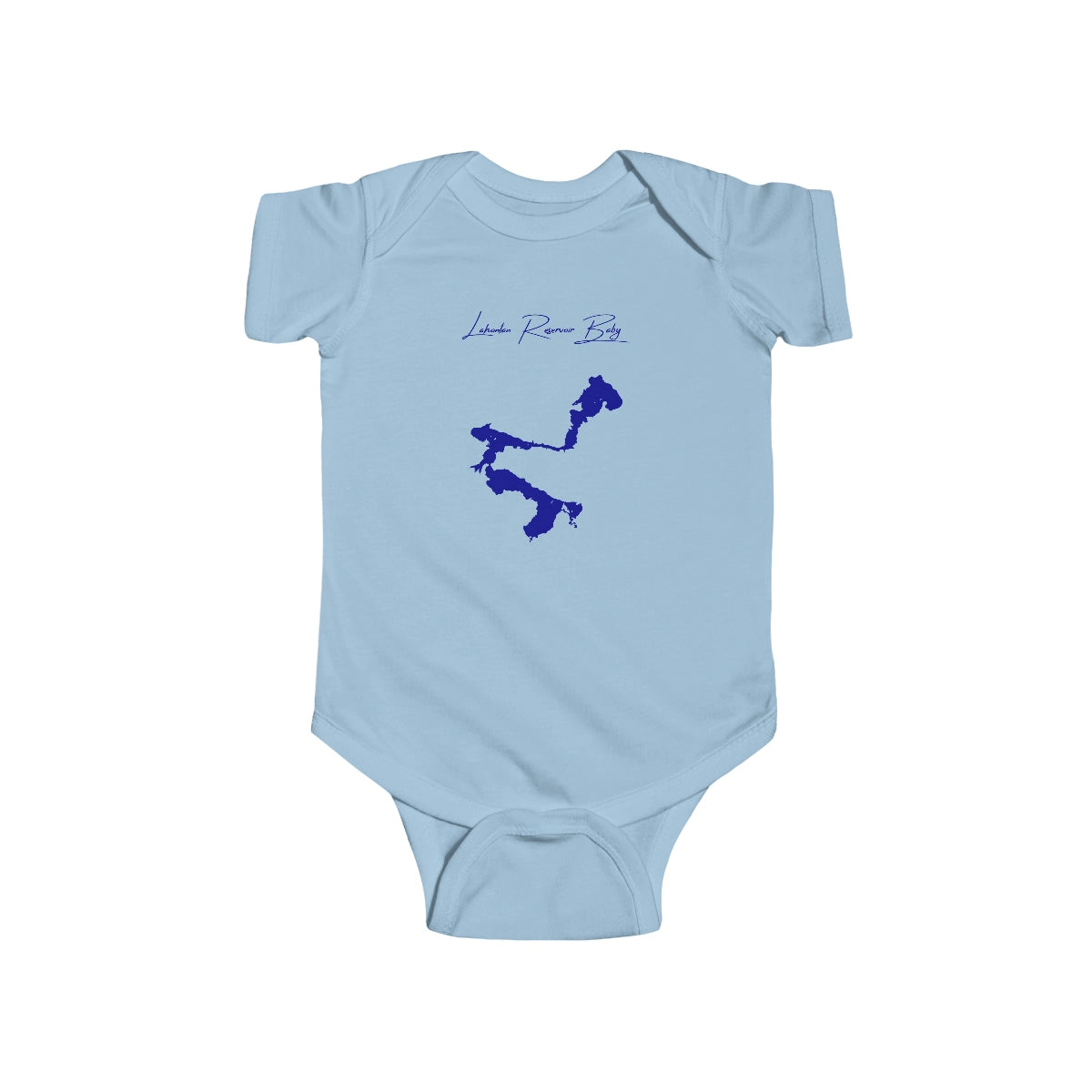 Nevada  Lahontan  Reservoir  Onesie  front  position  view  from  front  light  blue.webp