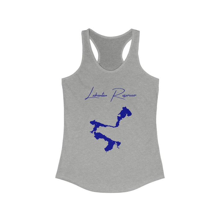 Nevada  Lahontan  Reservoir  Racerback-Tank  front  position  view  from  front  heather  grey.webp