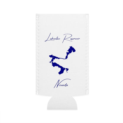 Nevada  Lahontan  Reservoir  Slim  Can  Koozie  front  position  view  from  flat-front  white.webp