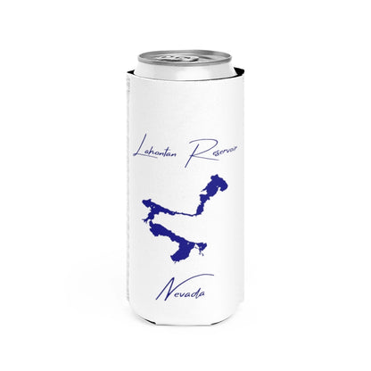 Nevada  Lahontan  Reservoir  Slim  Can  Koozie  front  position  view  from  front  white.webp