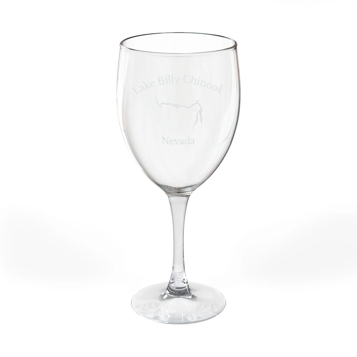 Nevada  Lake  Billy  Chinook  Engraved  Wine  Glass  other  position  view  from  front  10.5oz.webp