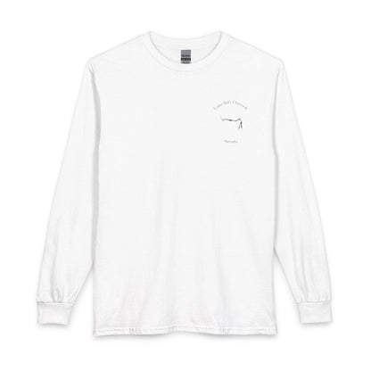Nevada  Lake  Billy  Chinook  Long  Sleeve  Fishing  T-shirt  front  position  view  from  front  white.webp