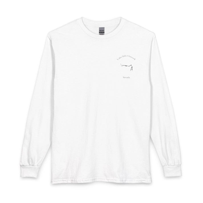 Nevada  Lake  Billy  Chinook  Long  Sleeve  Fishing  T-shirt  front  position  view  from  front  white.webp