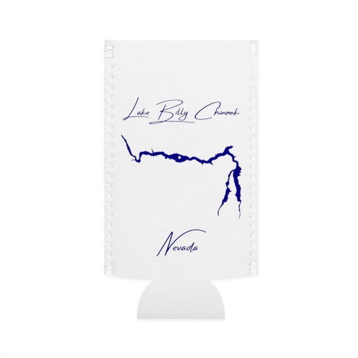 Nevada  Lake  Billy  Chinook  Slim  Can  Koozie  front  position  view  from  flat-front  white.webp