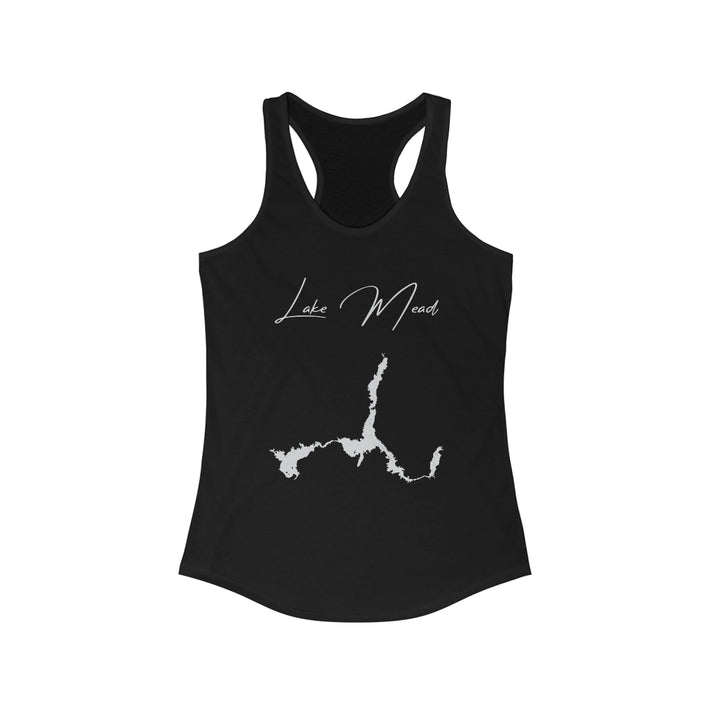 Nevada  Lake  Mead  Racerback-Tank  front  position  view  from  front  solid  black.webp