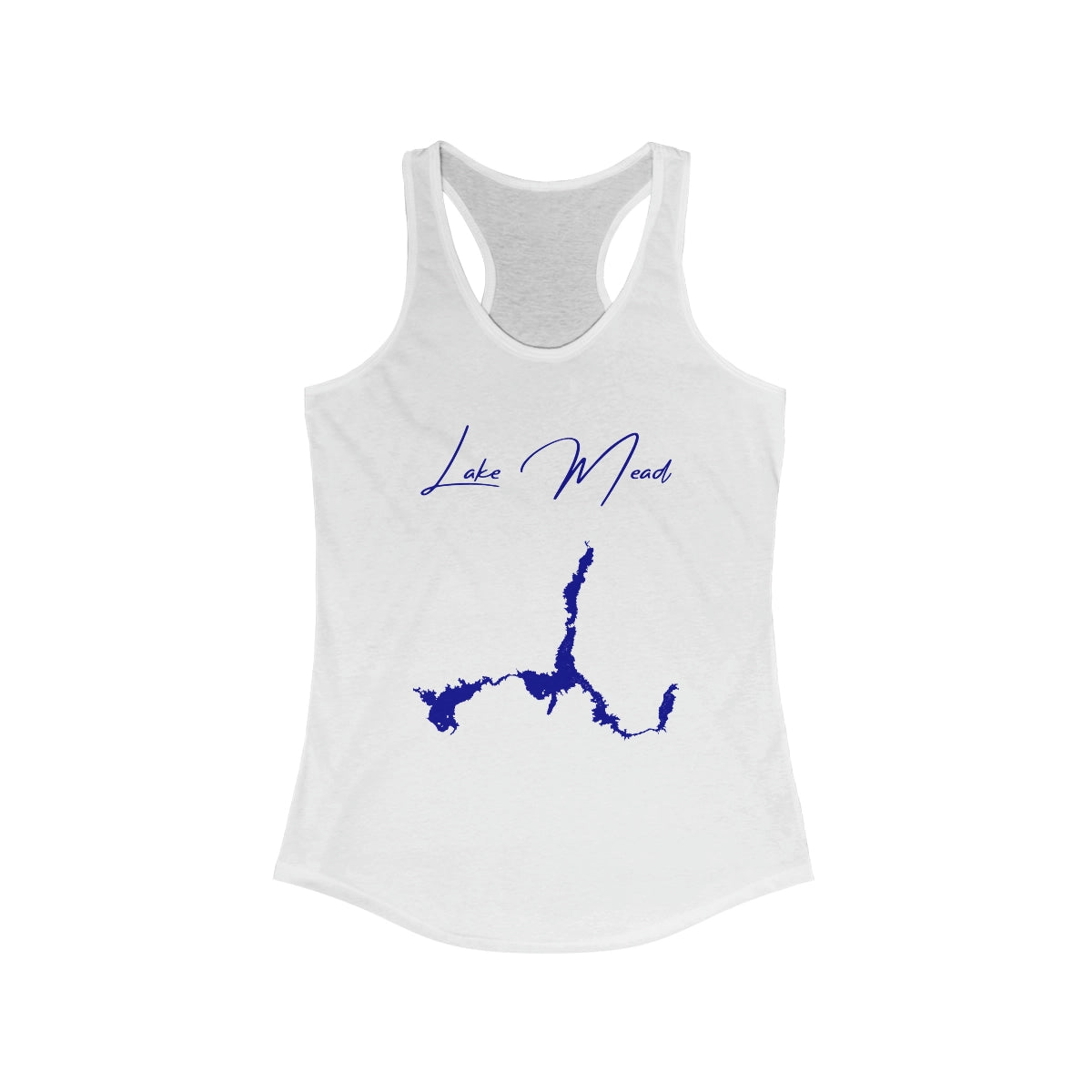 Nevada  Lake  Mead  Racerback-Tank  front  position  view  from  front  solid  white.webp