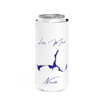 Nevada  Lake  Mead  Slim  Can  Koozie  front  position  view  from  front  white.webp
