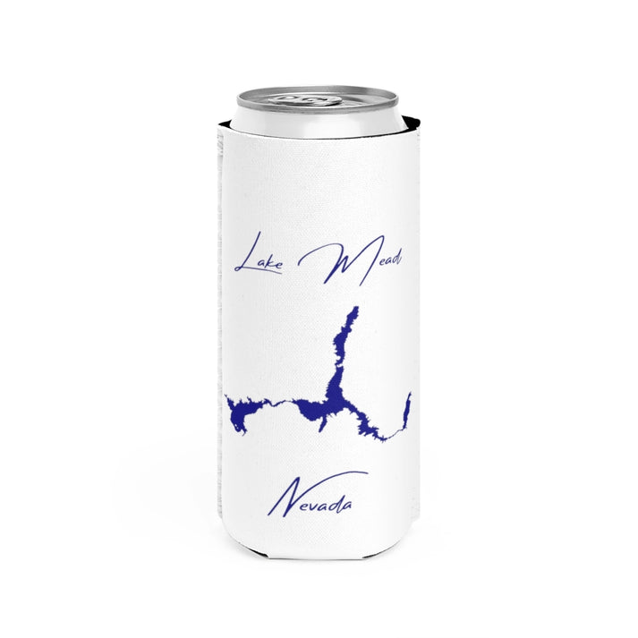 Nevada  Lake  Mead  Slim  Can  Koozie  front  position  view  from  front  white.webp