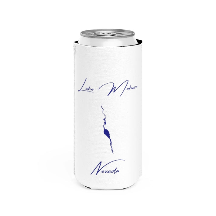 Nevada  Lake  Mohave  Slim  Can  Koozie  front  position  view  from  front  white.webp