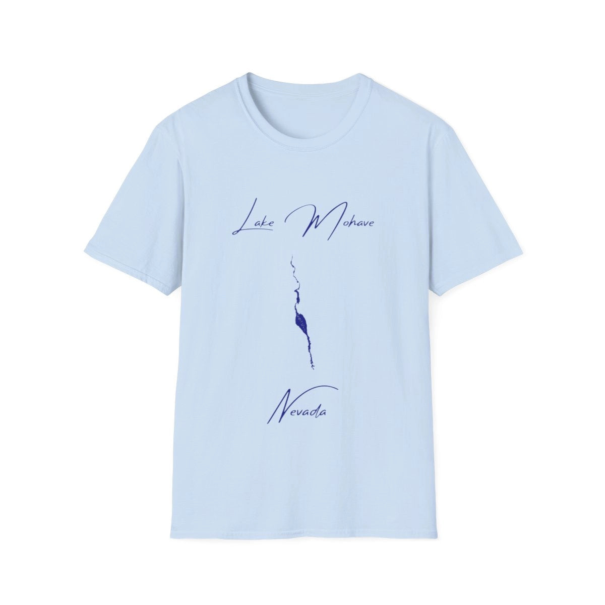 Nevada  Lake  Mohave  T-shirt  front  position  view  from  front  light  blue.webp