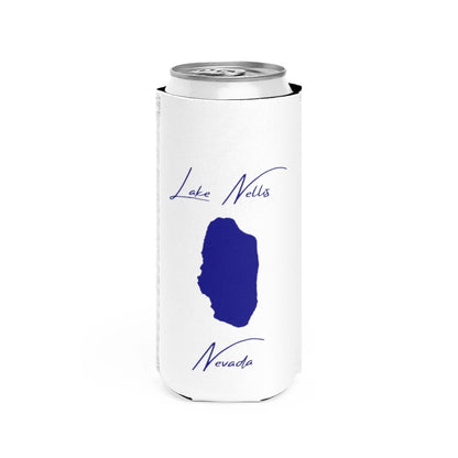 Nevada  Lake  Nellis  Slim  Can  Koozie  front  position  view  from  front  white.webp