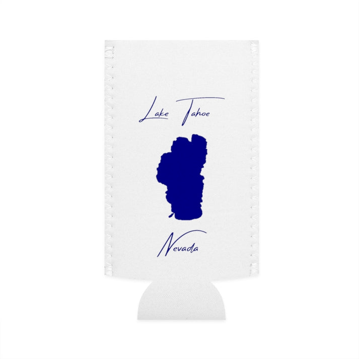 Nevada  Lake  Tahoe  Slim  Can  Koozie  front  position  view  from  flat-front  white.webp