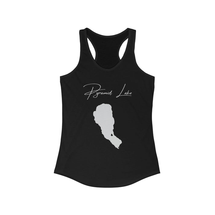 Nevada  Pyramid  Lake  Racerback-Tank  front  position  view  from  front  solid  black.webp