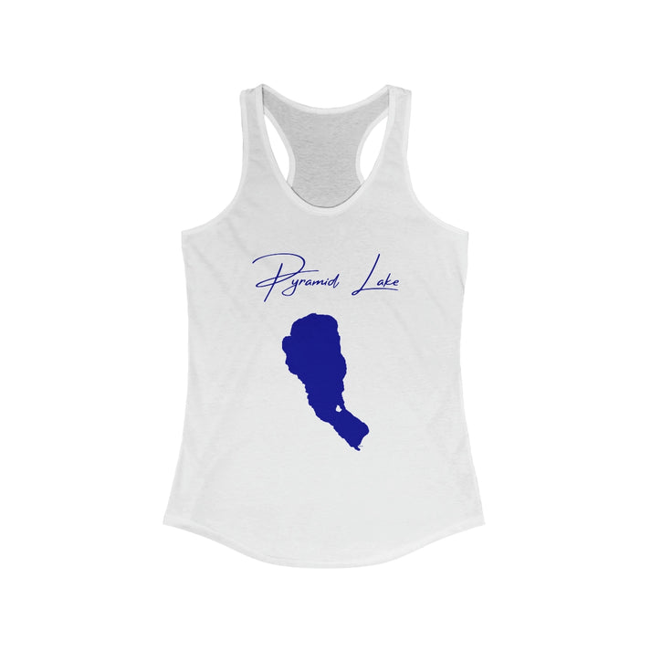 Nevada  Pyramid  Lake  Racerback-Tank  front  position  view  from  front  solid  white.webp