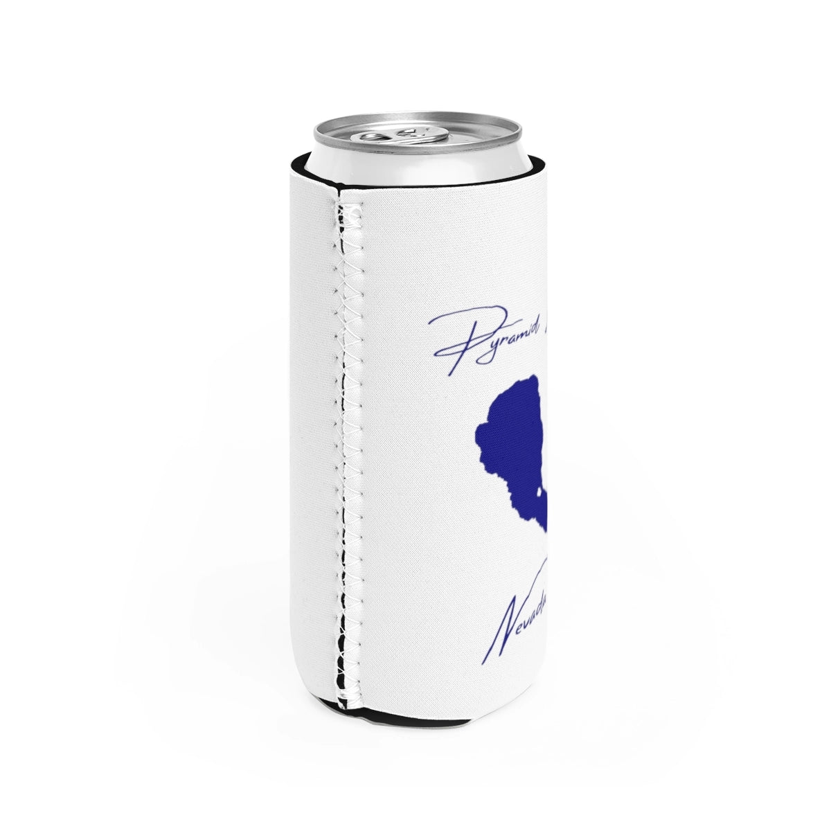 Nevada  Pyramid  Lake  Slim  Can  Koozie  all  position  view  from  right  white.webp