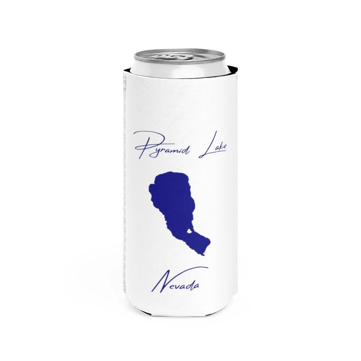 Nevada  Pyramid  Lake  Slim  Can  Koozie  front  position  view  from  front  white.webp