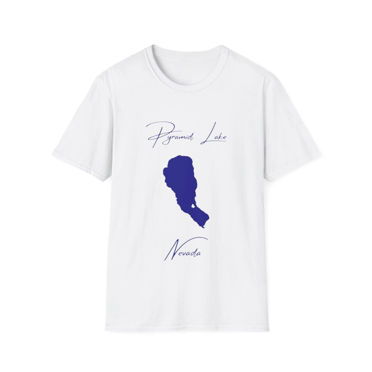 Nevada  Pyramid  Lake  T-shirt  front  position  view  from  front  white.webp