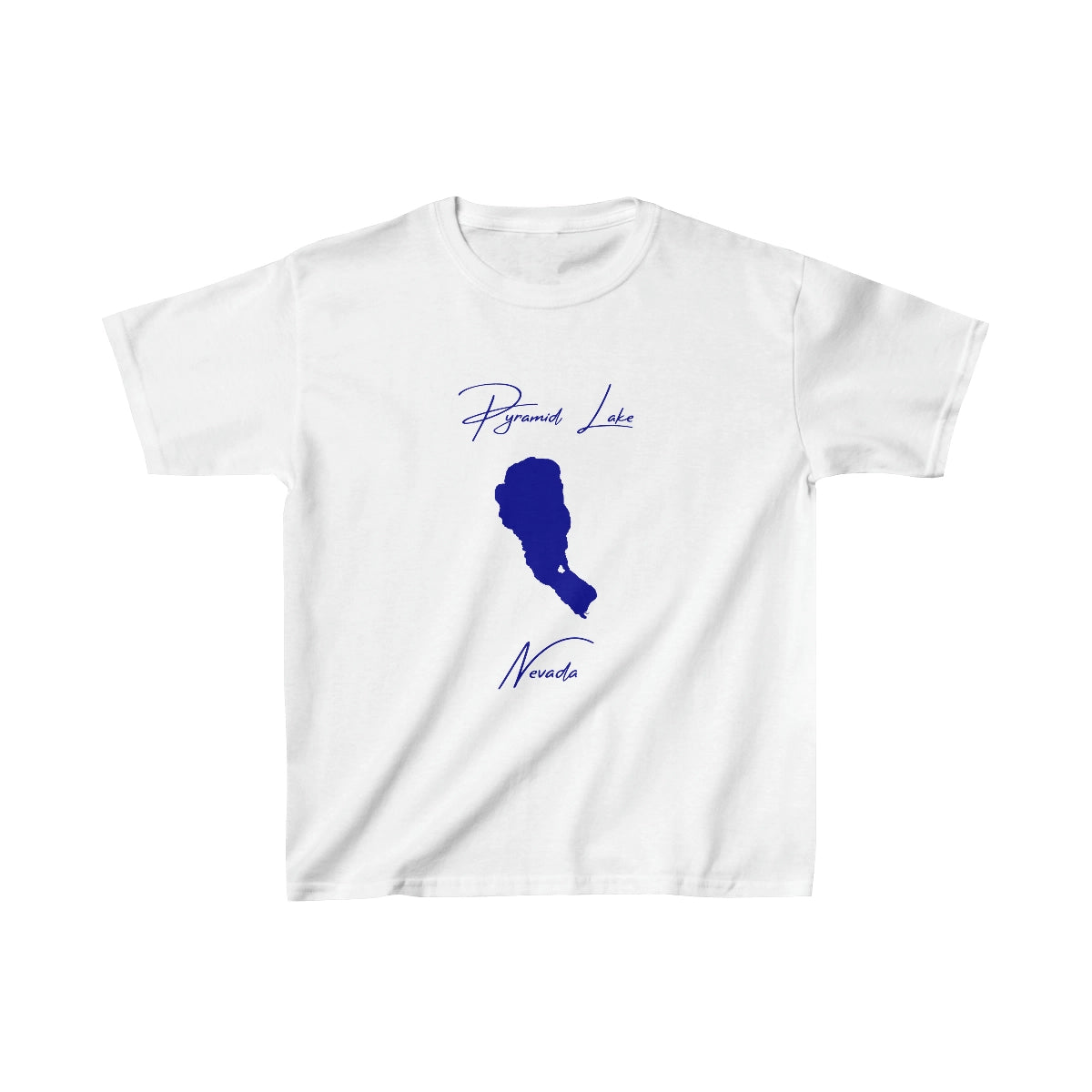 Nevada  Pyramid  Lake  Youth  T-shirt  front  position  view  from  front  white.webp
