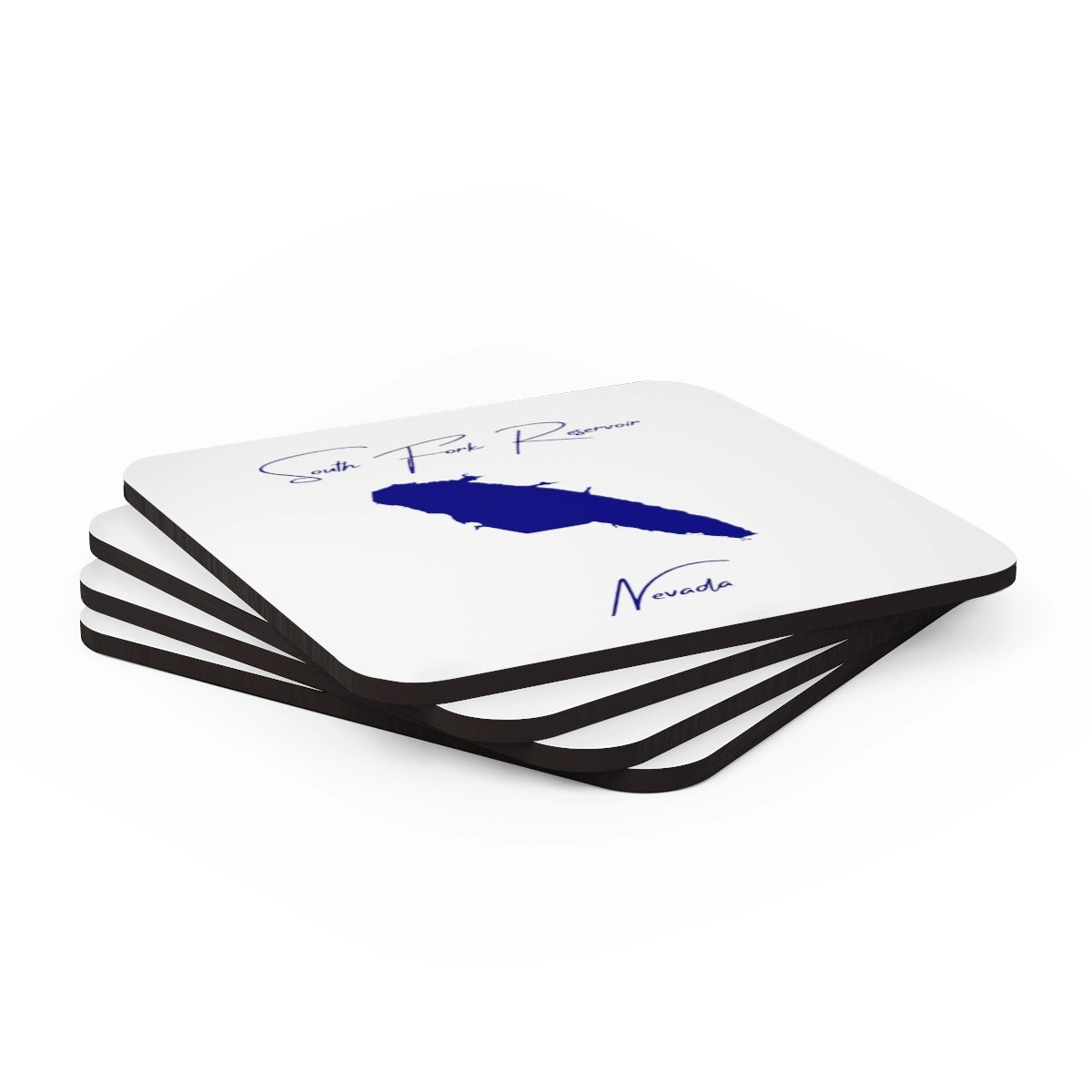 Nevada  South  Fork  Reservoir  Coaster  Set  front  position  view  from  stacked  3.75  x  3.75.webp