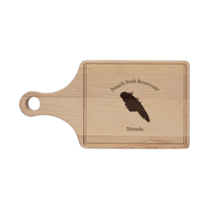 Nevada  South  Fork  Reservoir  Engraved  Cutting  Board  front  position  view  from  front  maple.webp