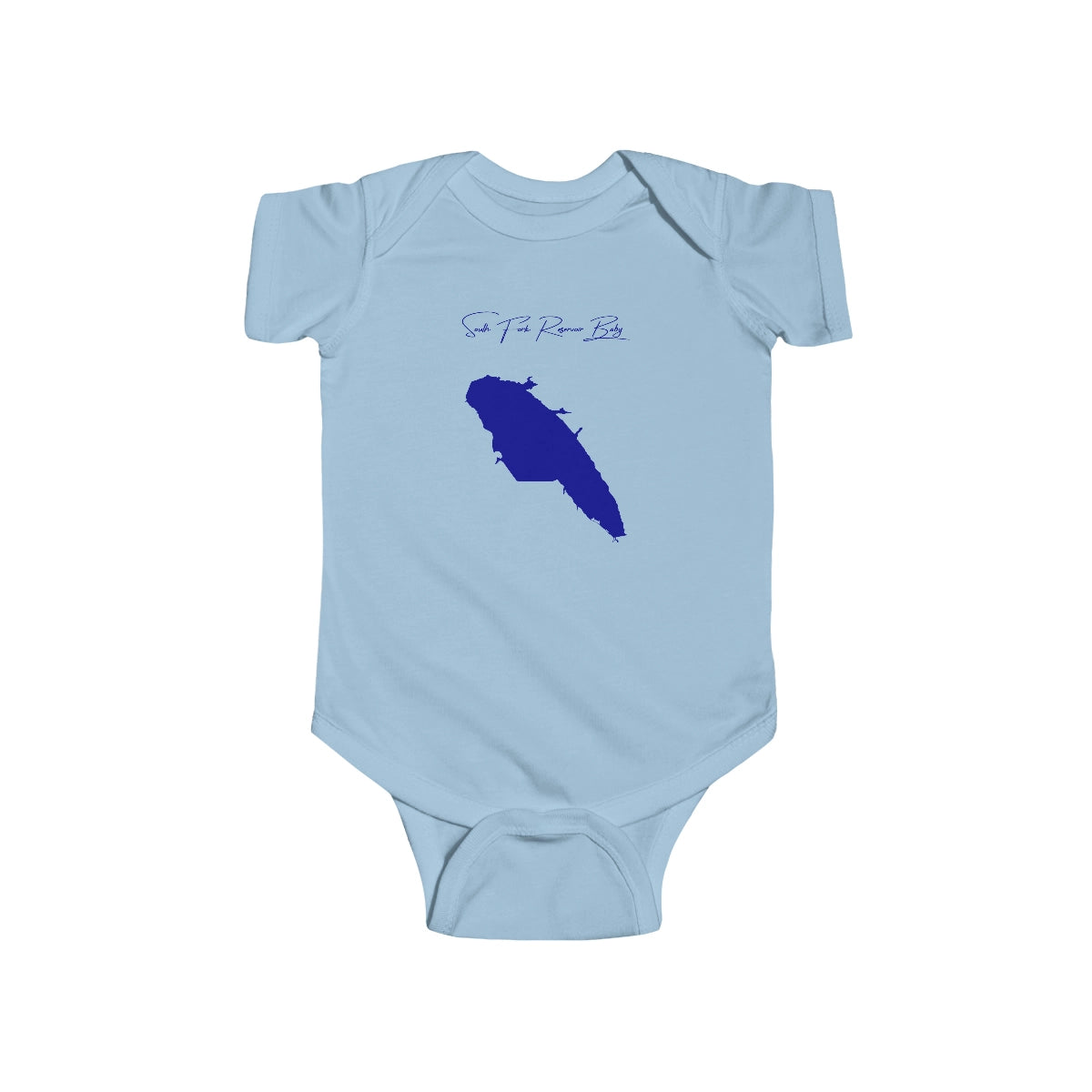 Nevada  South  Fork  Reservoir  Onesie  front  position  view  from  front  light  blue.webp