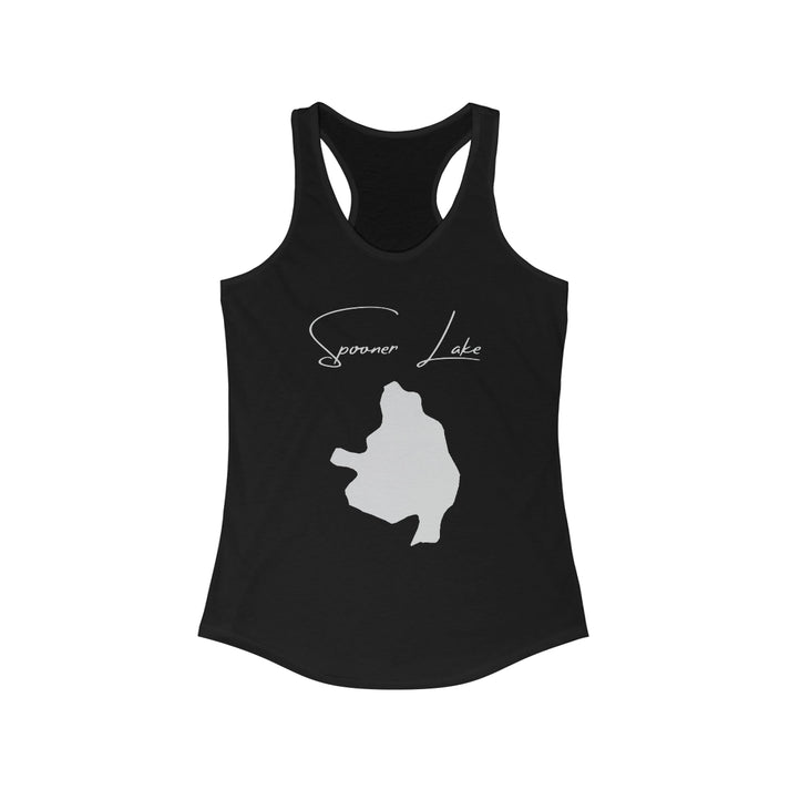 Nevada  Spooner  Lake  Racerback-Tank  front  position  view  from  front  solid  black.webp