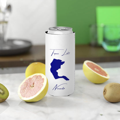 Nevada  Topaz  Lake  Slim  Can  Koozie  front  position  view  from  context-2  white.webp