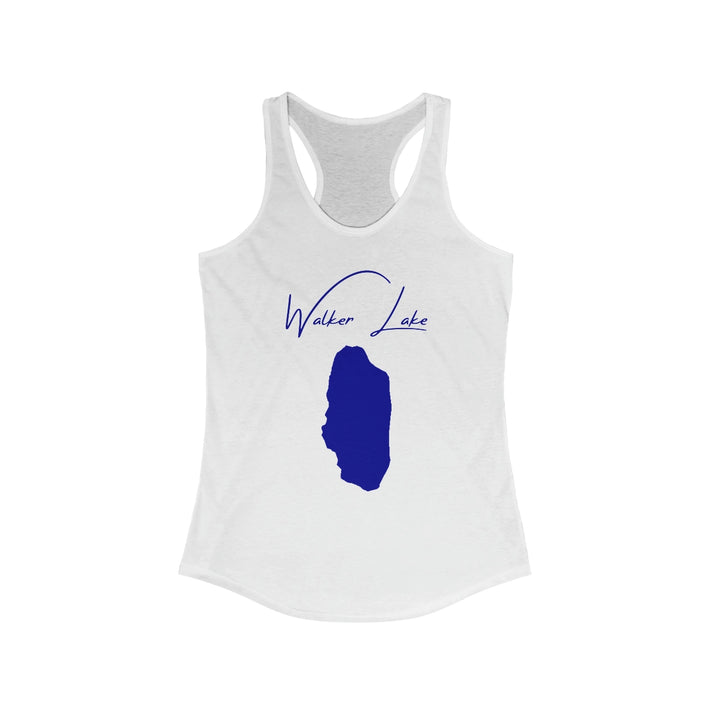Nevada  Walker  Lake  Racerback-Tank  front  position  view  from  front  solid  white.webp