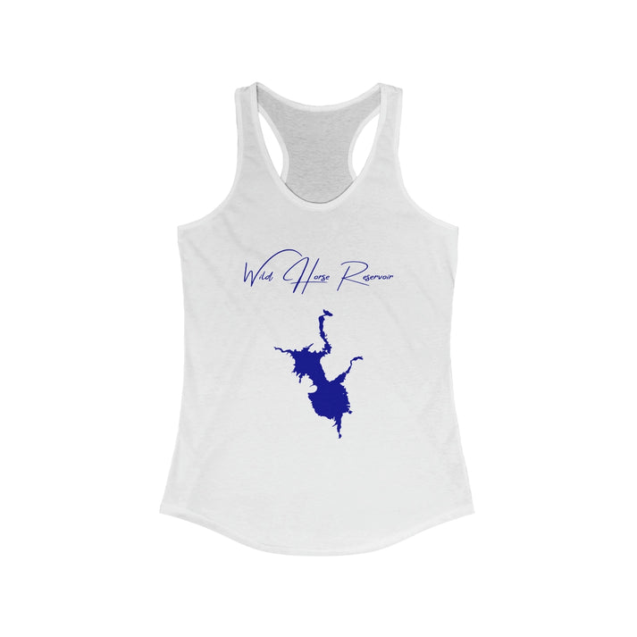 Nevada  Wild  Horse  Reservoir  Racerback-Tank  front  position  view  from  front  solid  white.webp