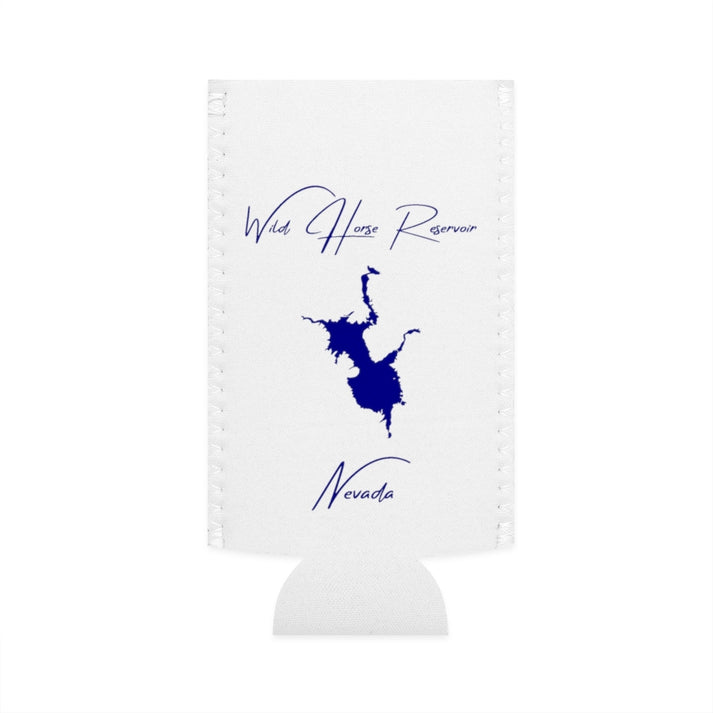 Nevada  Wild  Horse  Reservoir  Slim  Can  Koozie  front  position  view  from  flat-front  white.webp