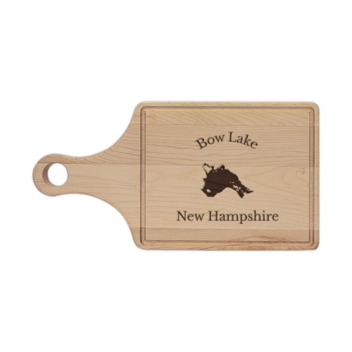 New  Hampshire  Bow  Lake  Engraved  Cutting  Board  front  position  view  from  front  maple.webp