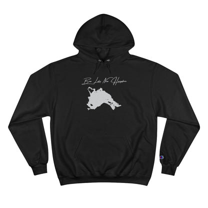 New  Hampshire  Bow  Lake  Hoodie  front  position  view  from  front  black.webp